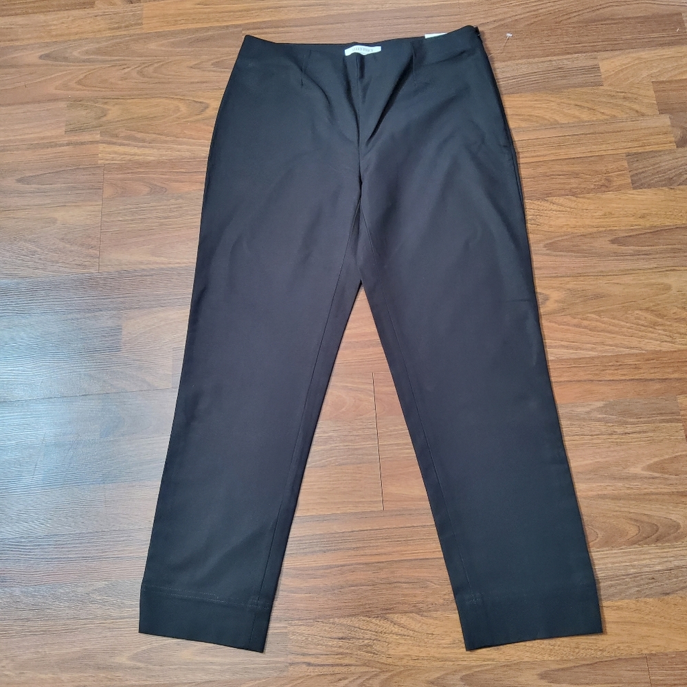 Ellen Tracy Linda Slim Ankle Pants Size 6 Brown